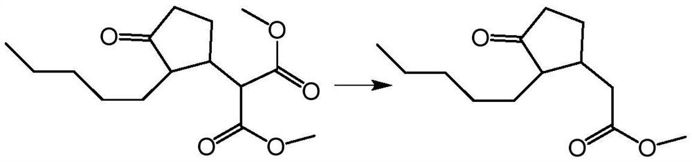 Preparation method of 3-(3-oxo-2-pentyl) cyclopentyl dimethyl malonate