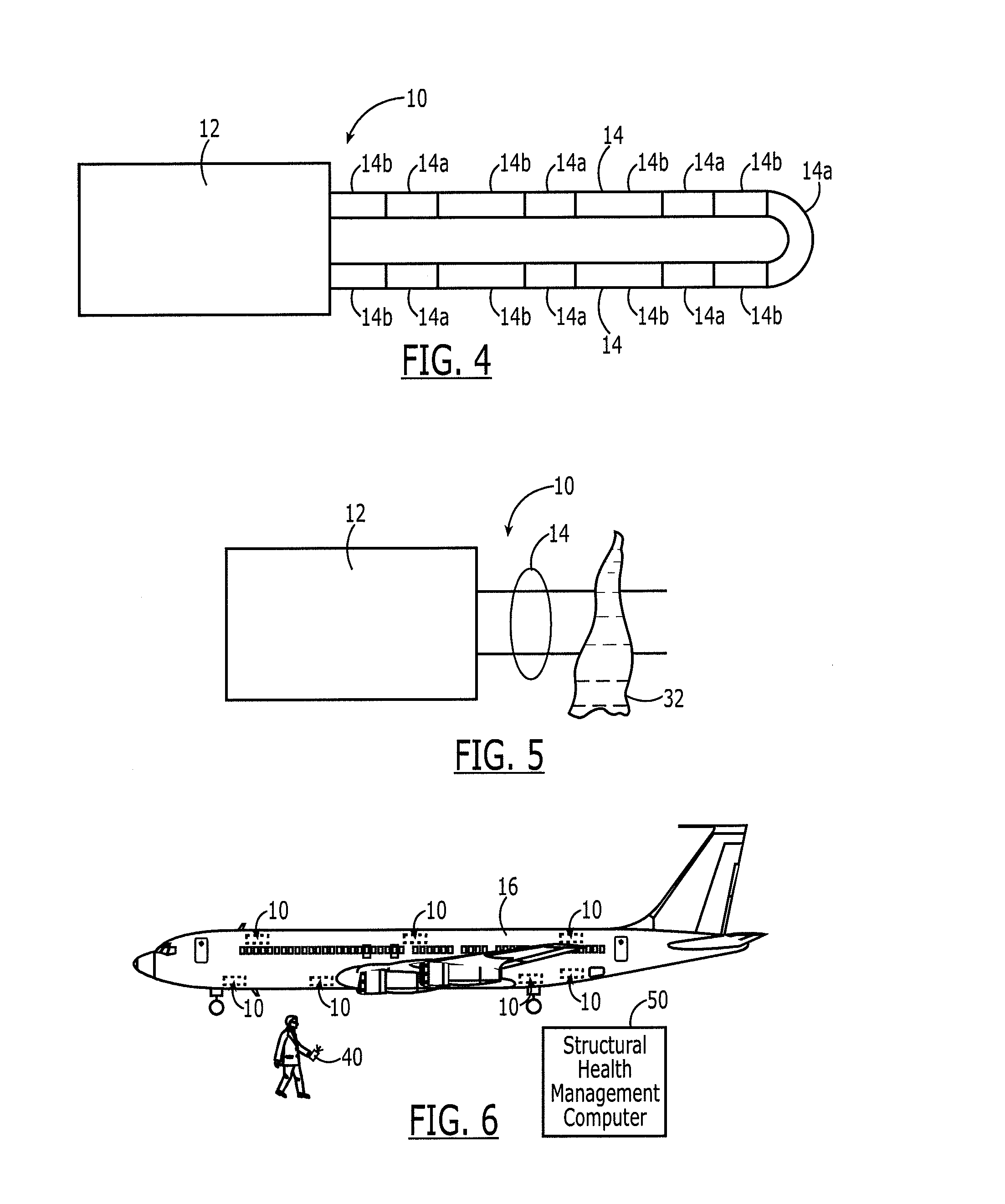 Structural health management device and associated system and method