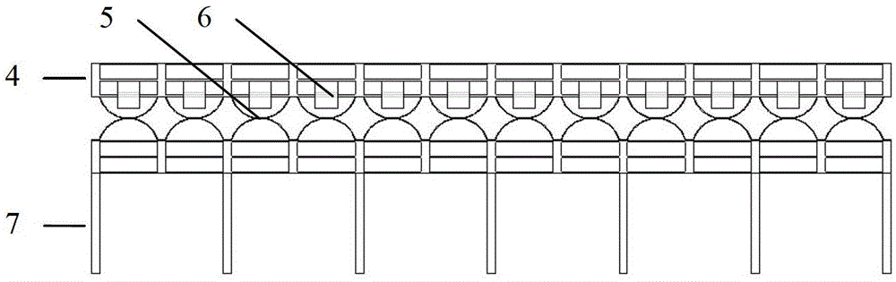 Combined vibration isolation base with hollow webs