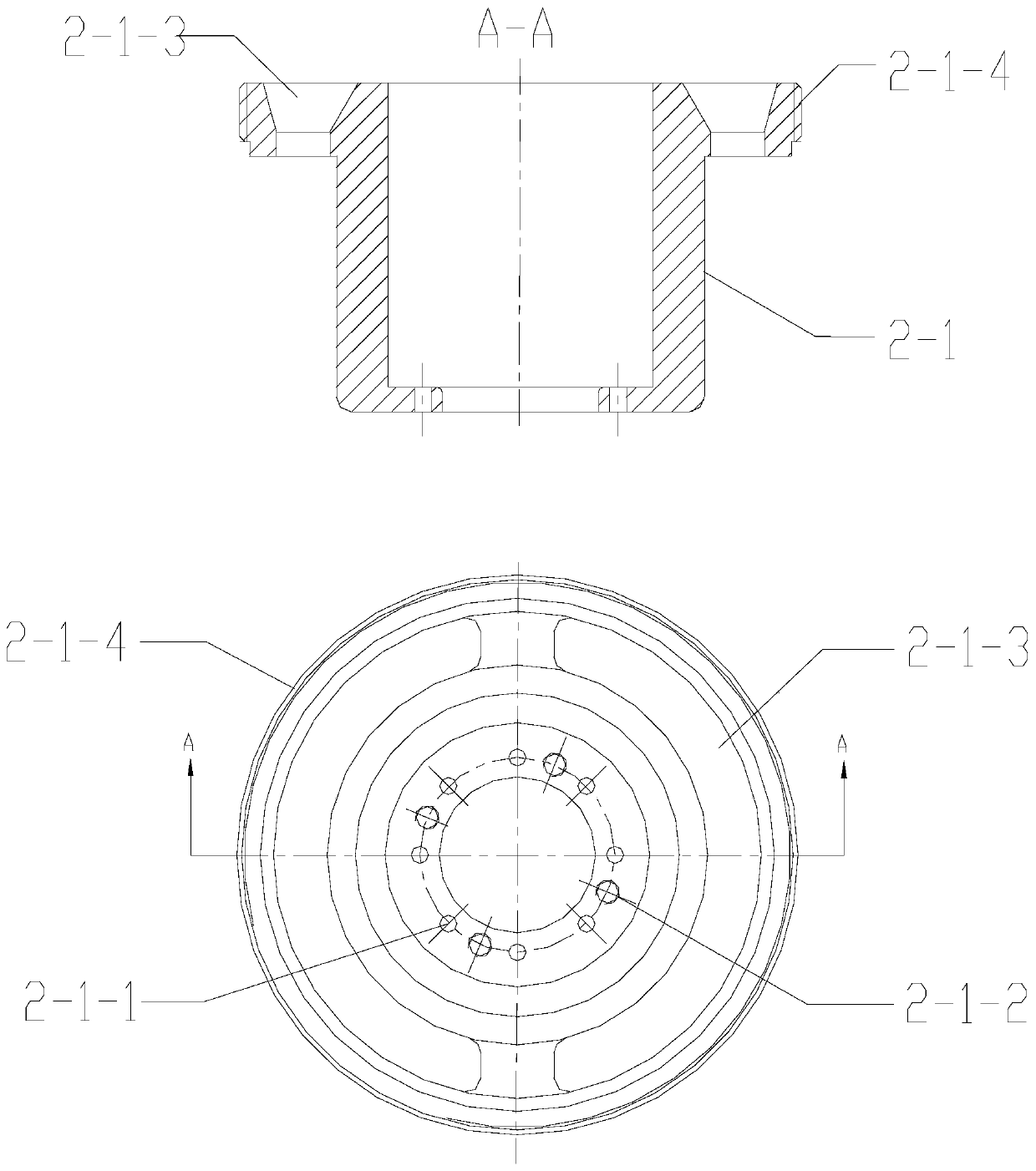 Pre-buried warhead fuze chamber and charging method