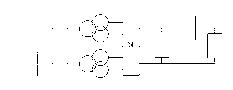 Thyristor power supply of gas laser