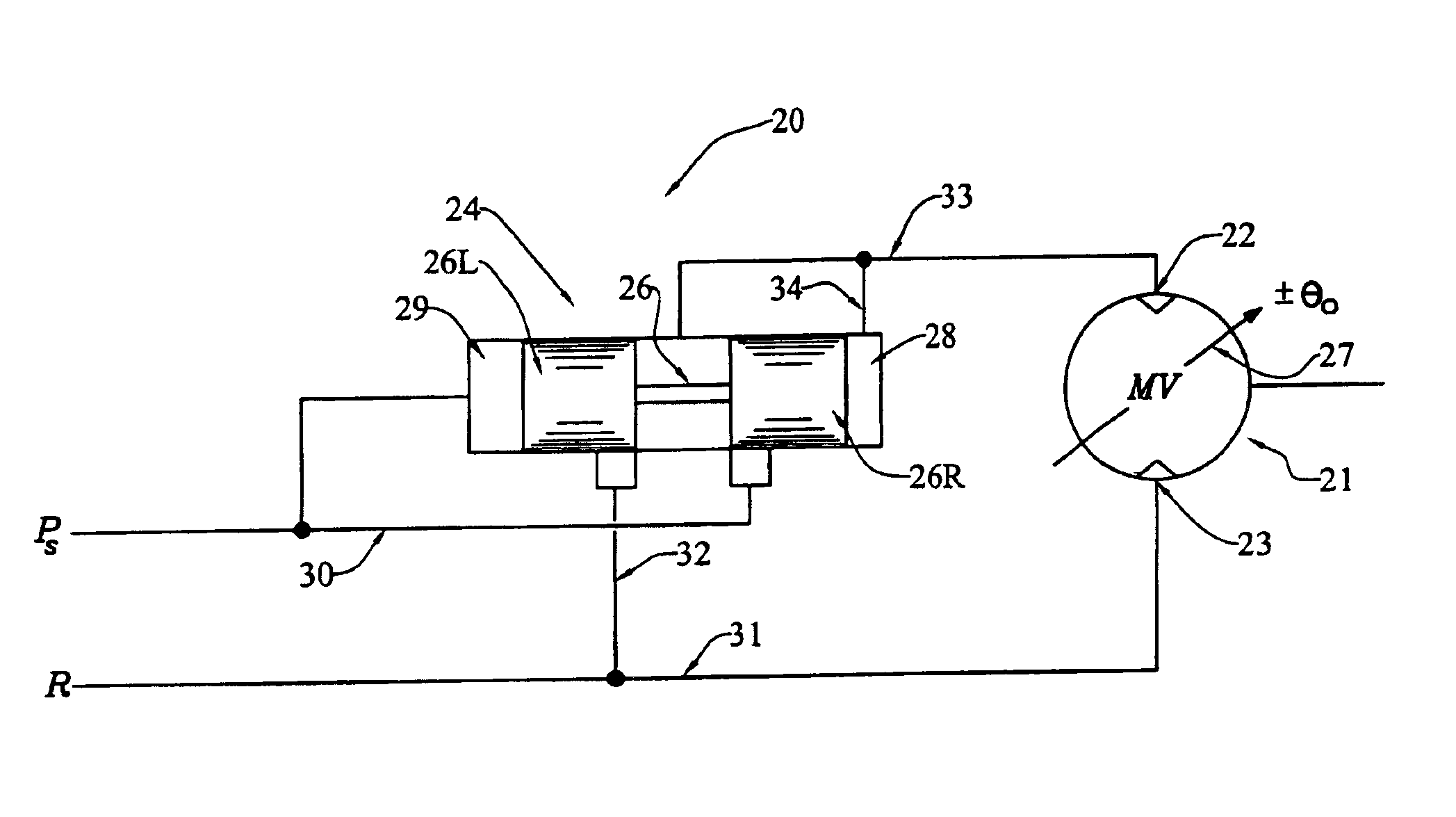 Regulated pressure supply for a variable-displacement reversible hydraulic motor