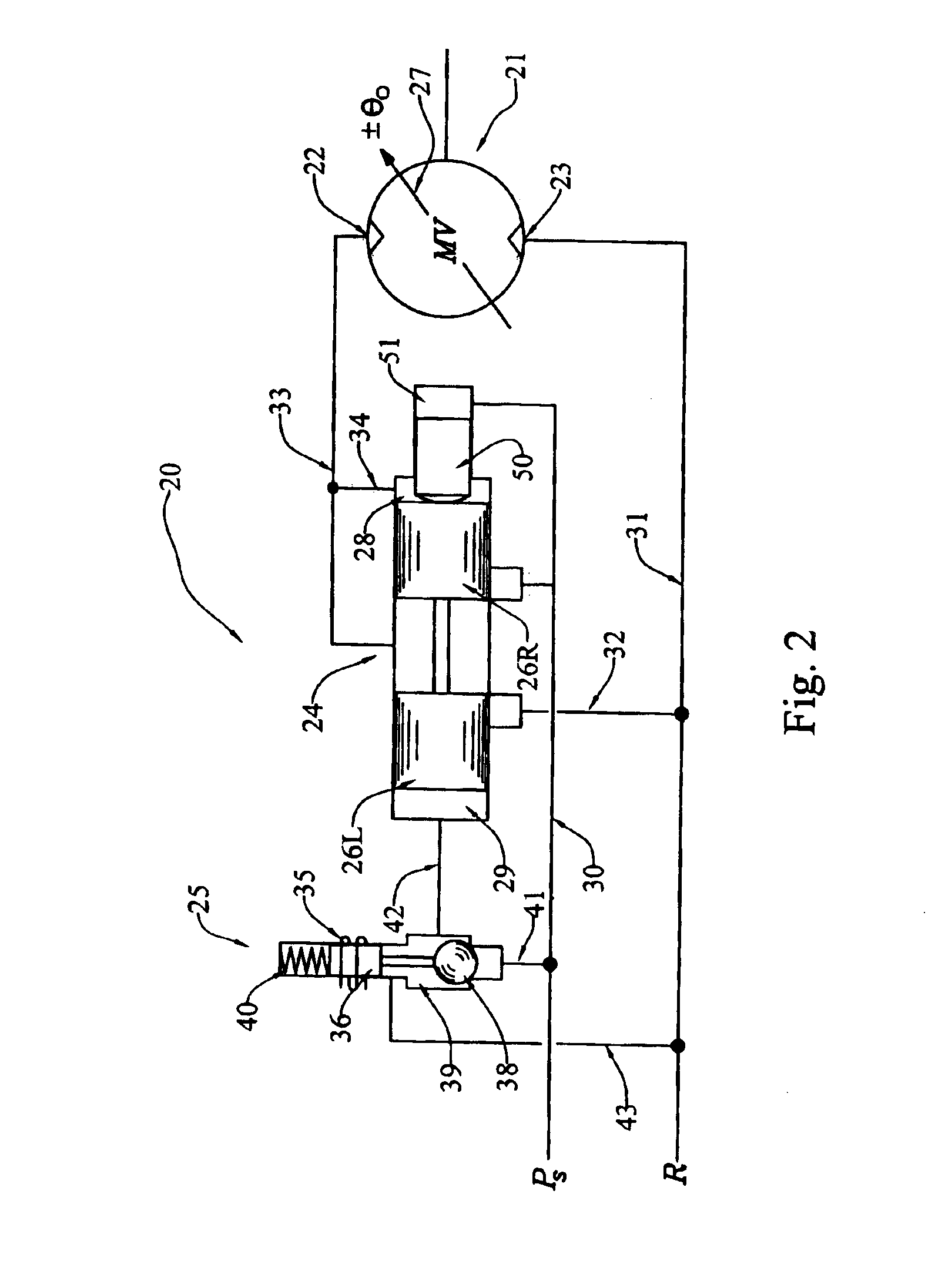 Regulated pressure supply for a variable-displacement reversible hydraulic motor