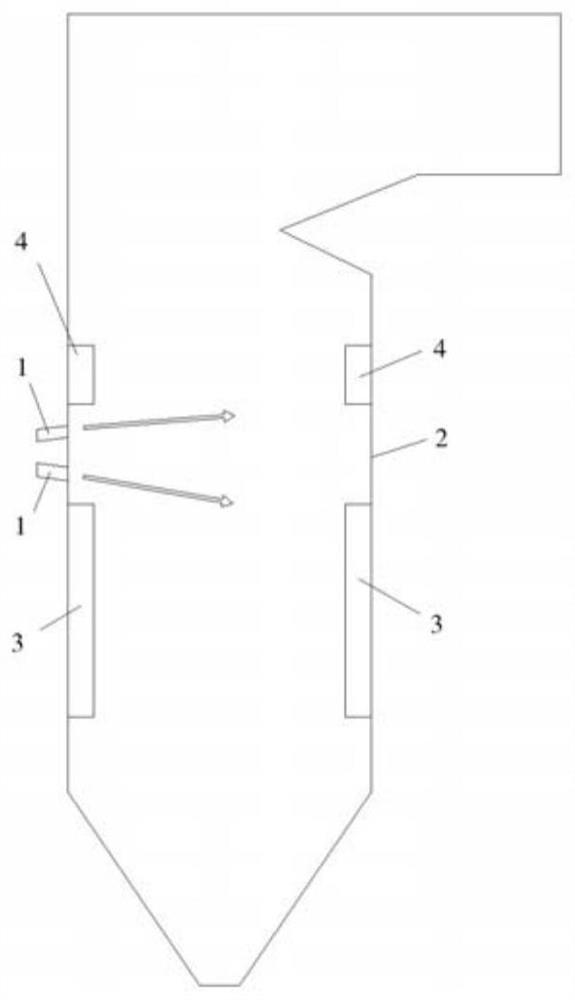 Near-water-cooling-wall fly ash anti-slagging system and method for corner tangential boiler