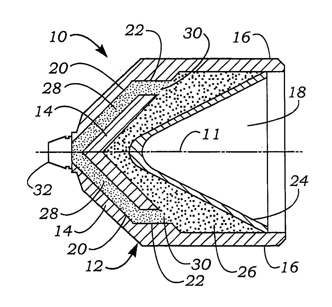 Unique multiple point initiated shaped charge perforator and method for its use