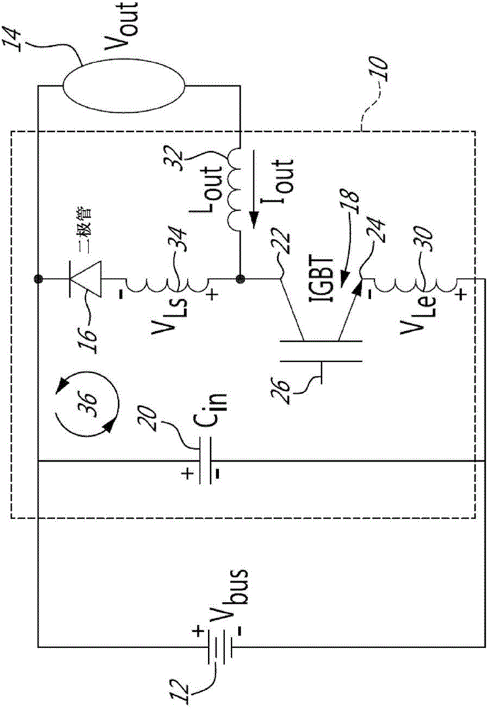 Power converter configured for limiting switching overvoltage