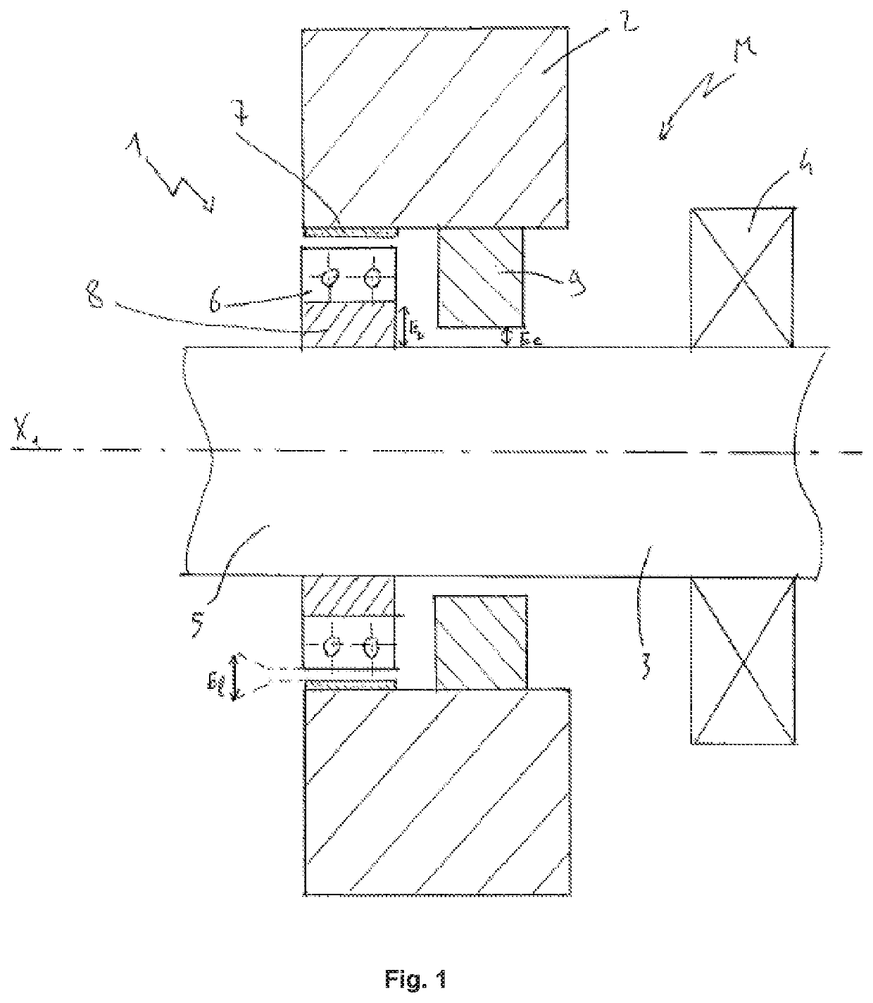 Landing bearing assembly and rotary machine equipped with such an assembly