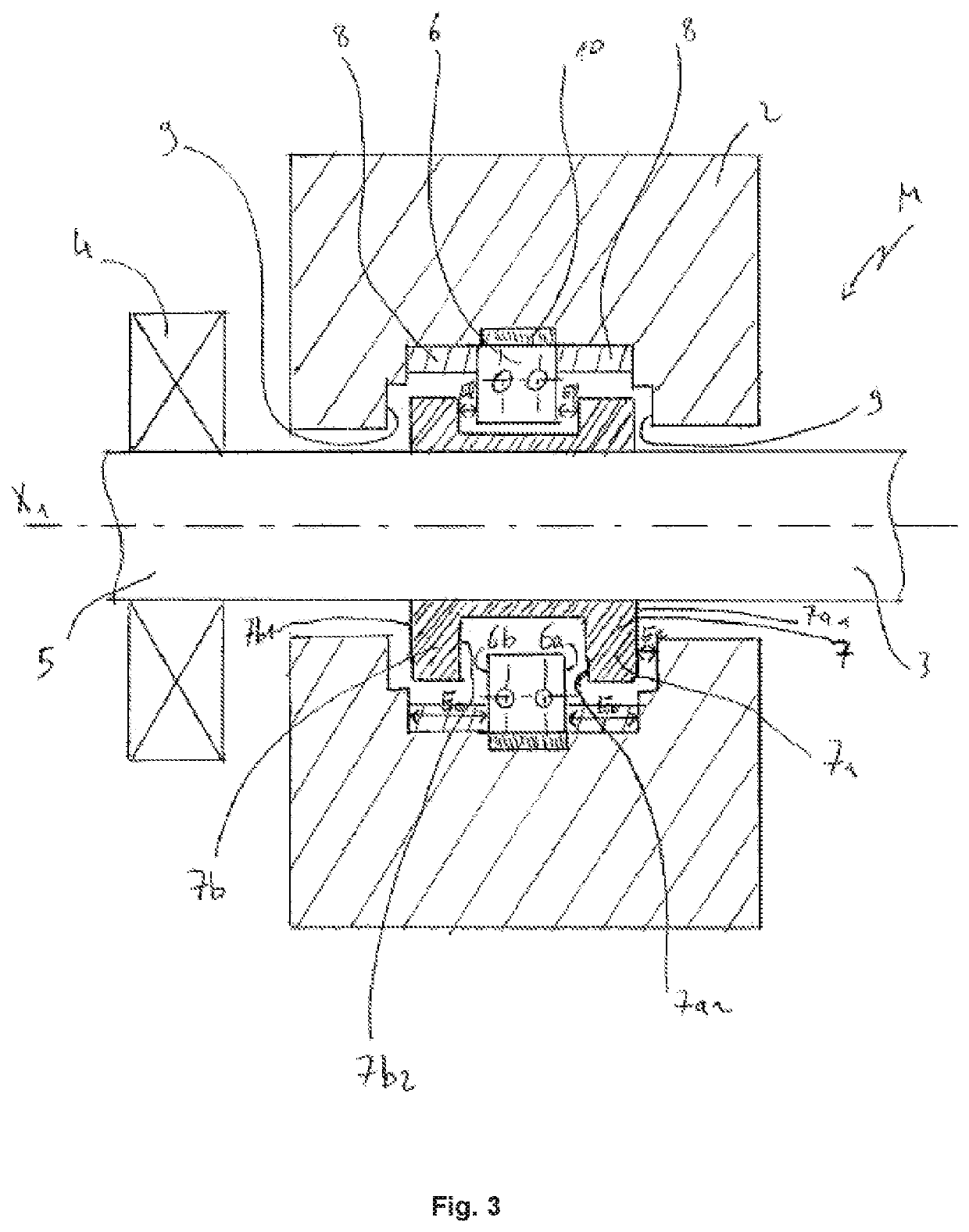 Landing bearing assembly and rotary machine equipped with such an assembly