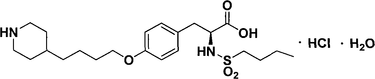 Method for preparing tirofiban hydrochloride