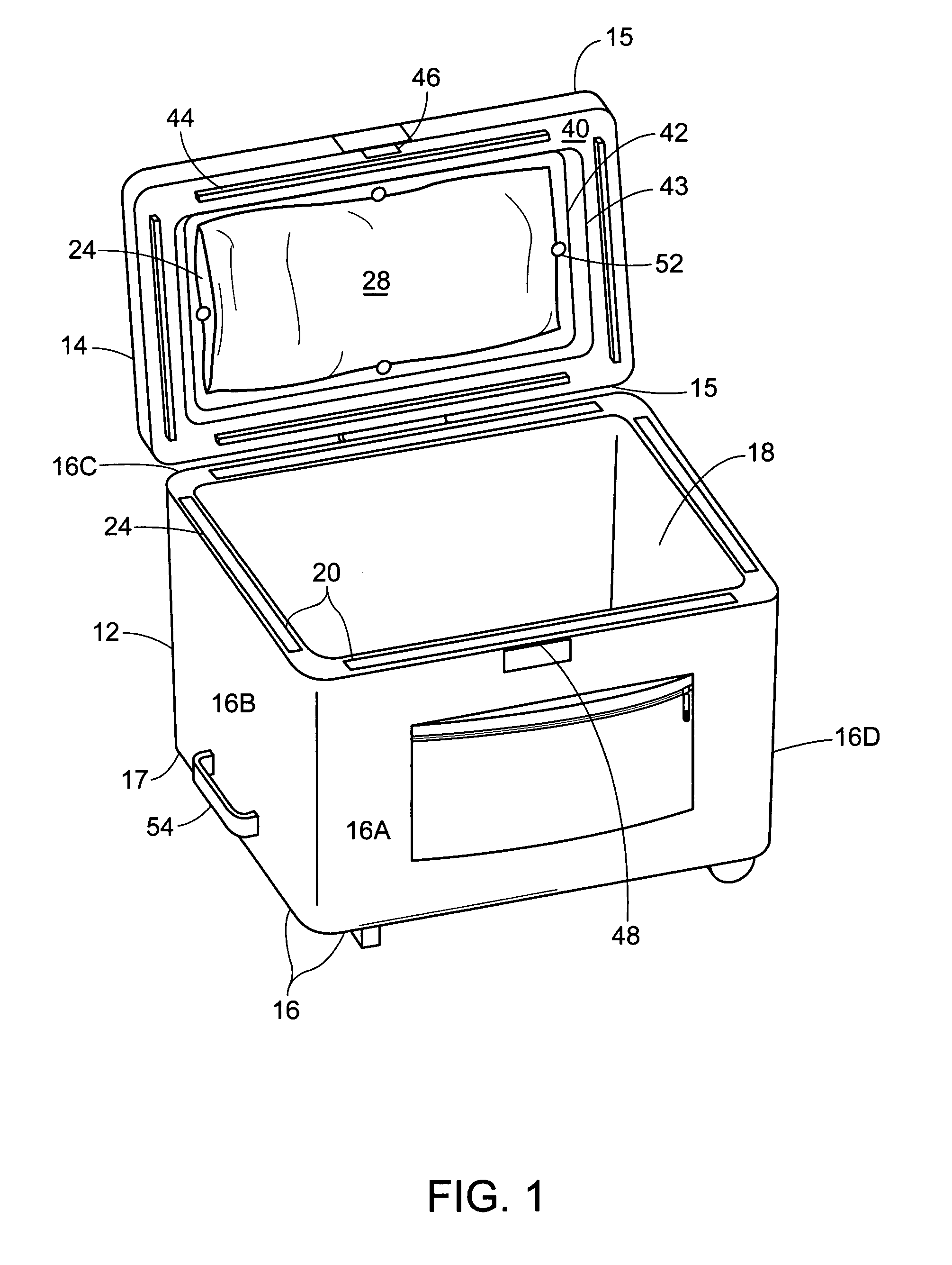 Insulated container assembly having insertable cooling and heating gel packs