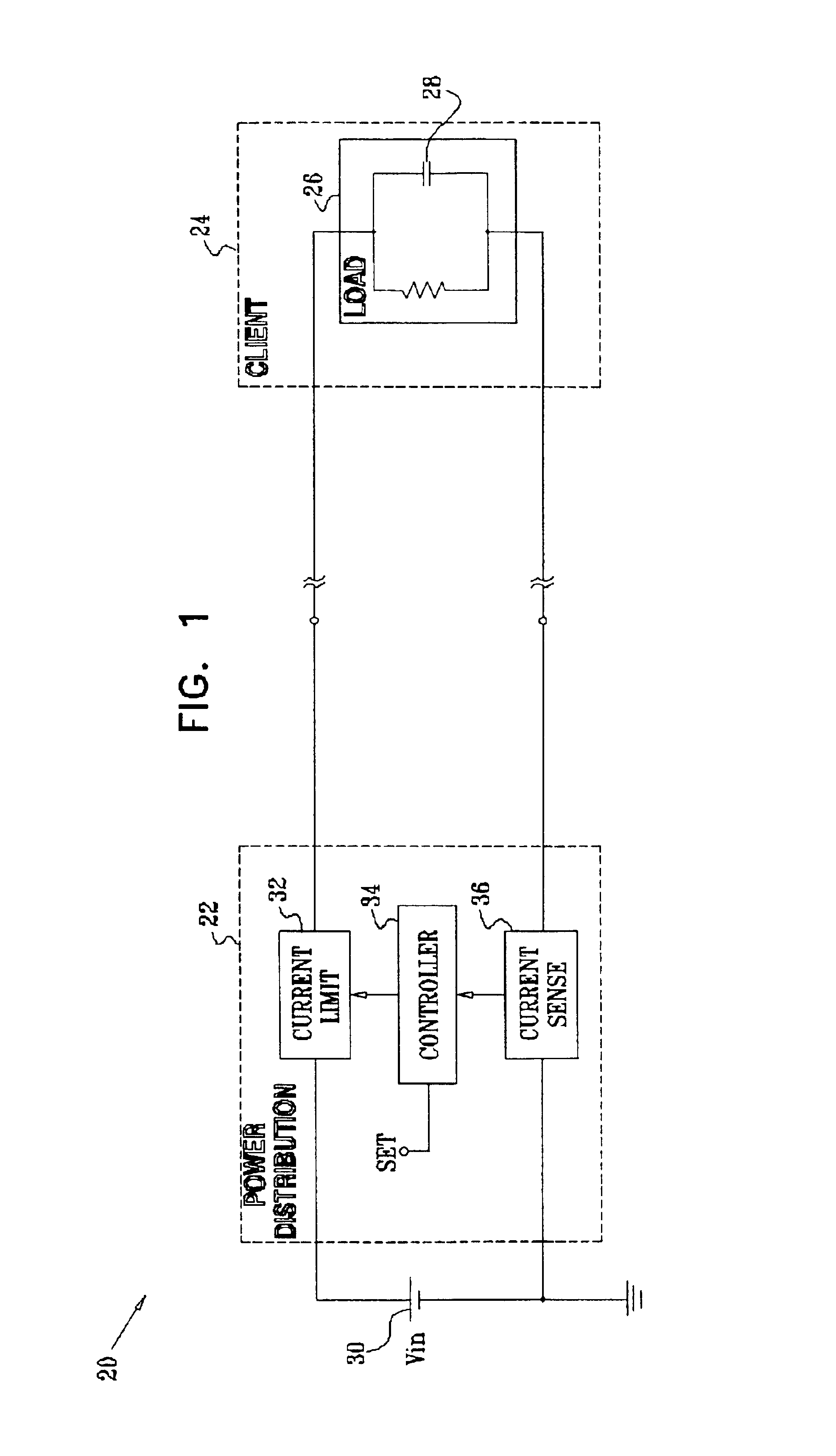 Power distribution with digital current control