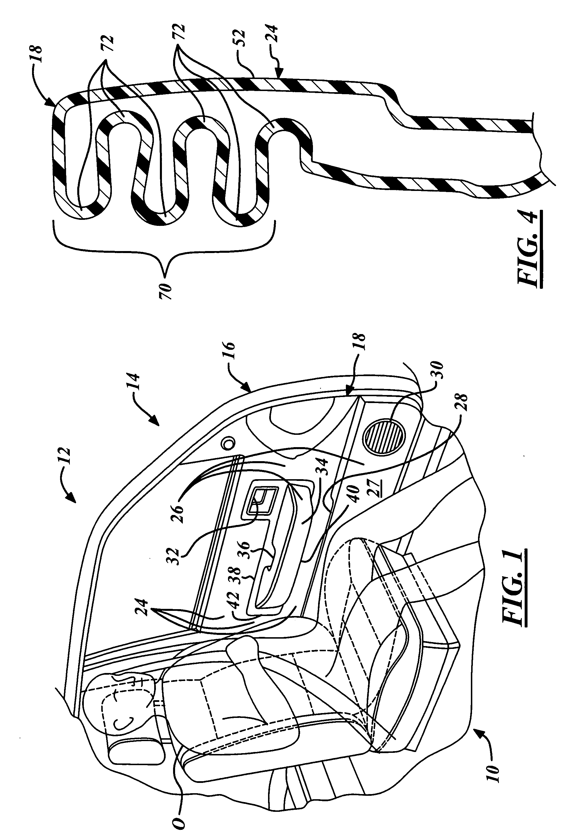 Inflatable interior panel for a vehicle