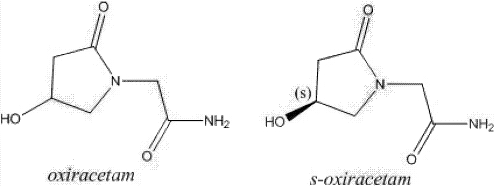 Uniform-content (S)-4-hydroxy-2-oxo-1-pyrrolidineacetamide granule wand preparation method thereof