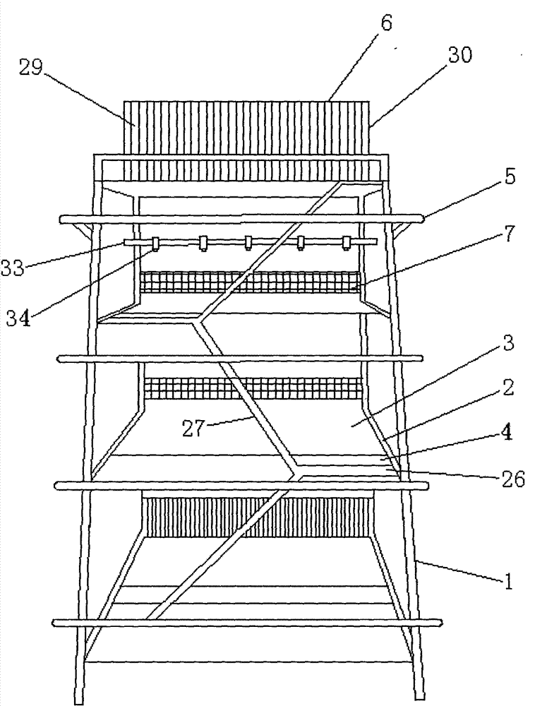 Stacked chicken cages for free-range laying hens