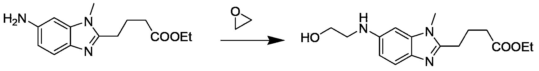 Preparation method of impurity HP1 in bendamustine hydrochloride