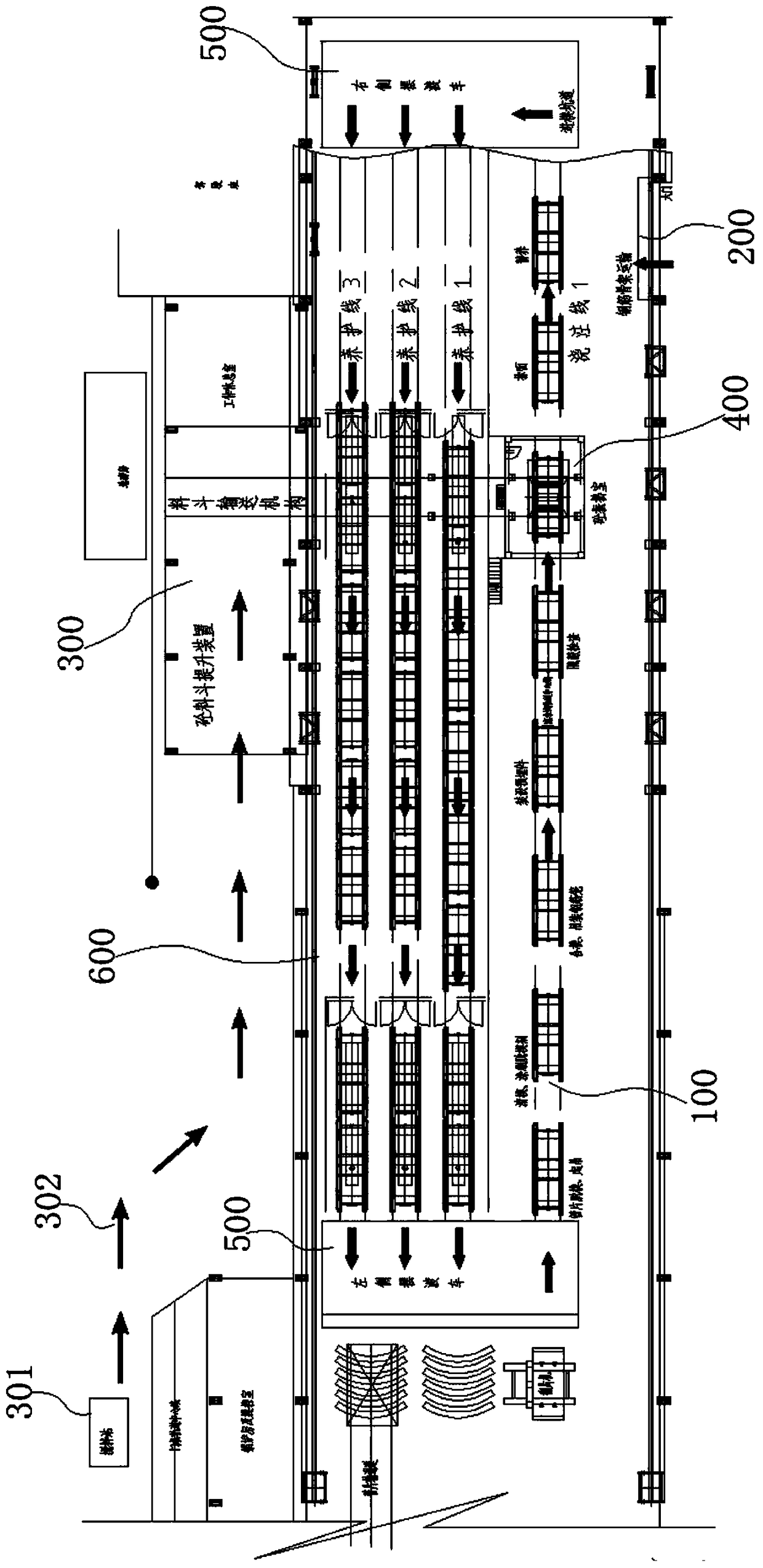 A shield segment prefabrication intelligent assembly line