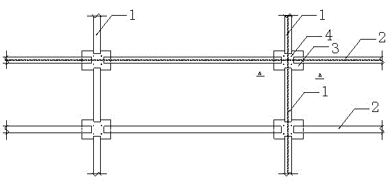 Flatcar track cross arranging method