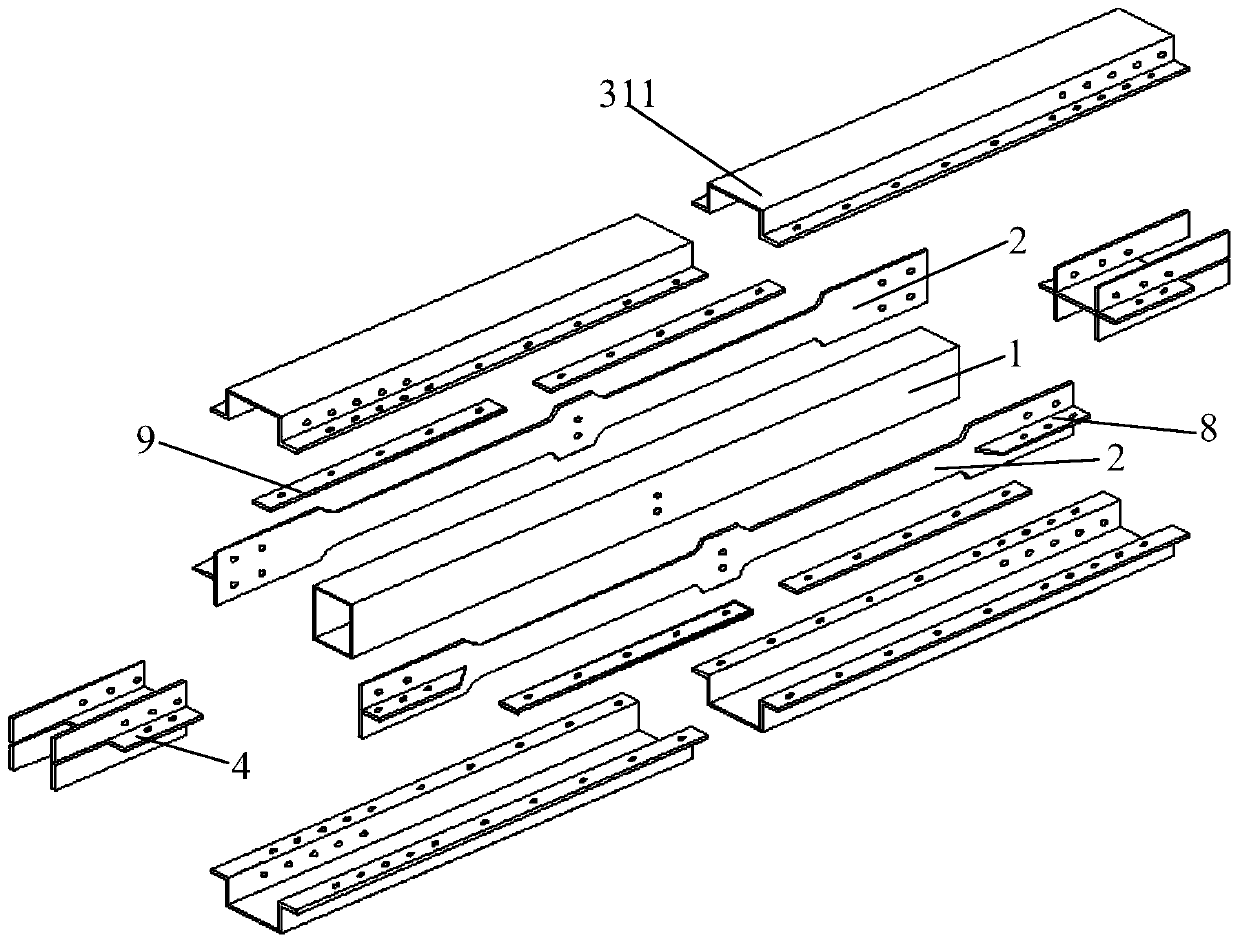 Assembly type buckling-restrained brace with replaceable inner core