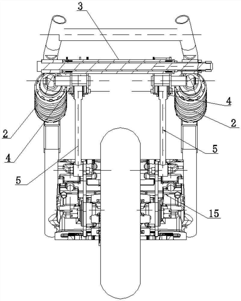 Rear damping structure of large-displacement pedal motorcycle