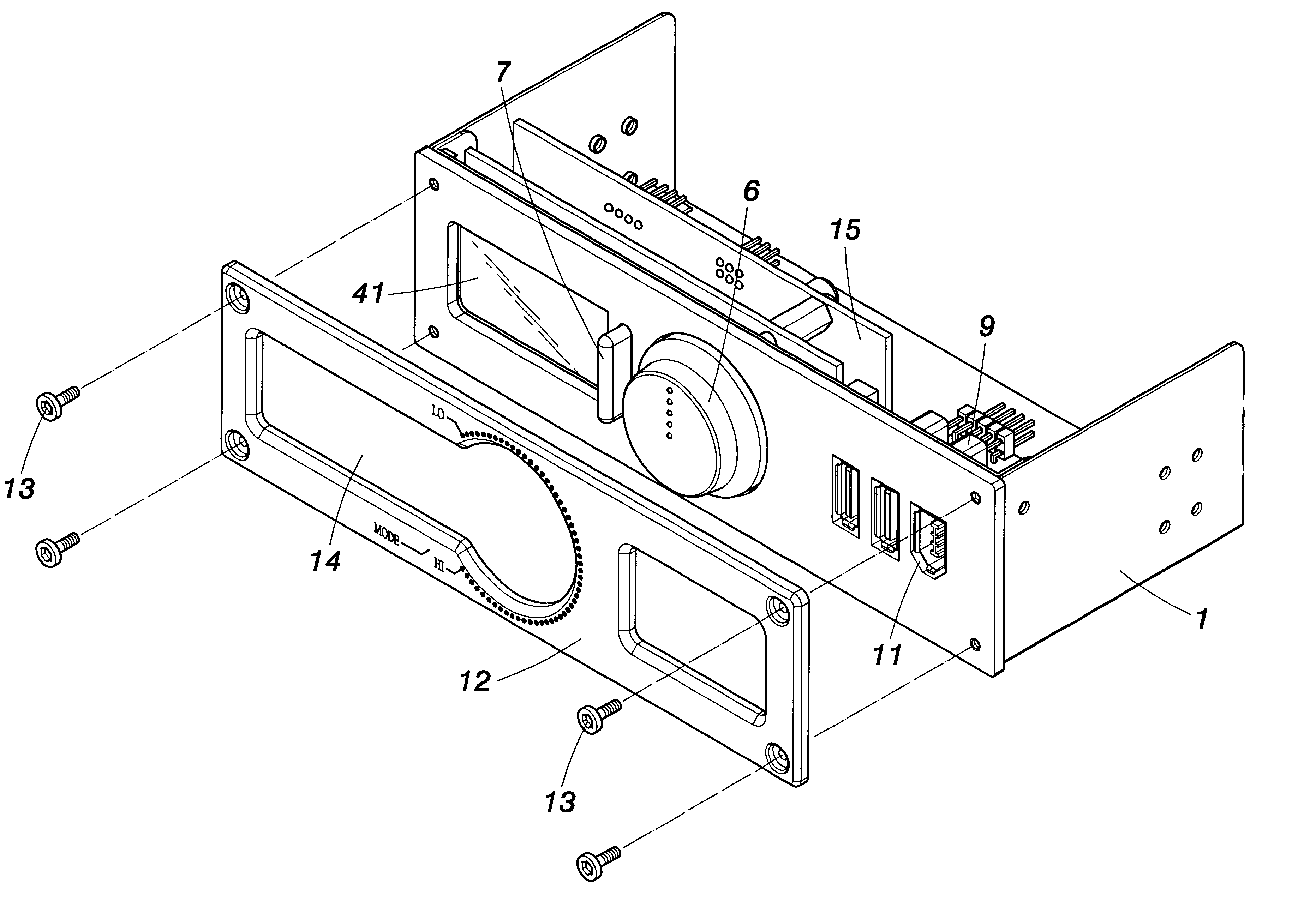 Assembly of computer peripherals