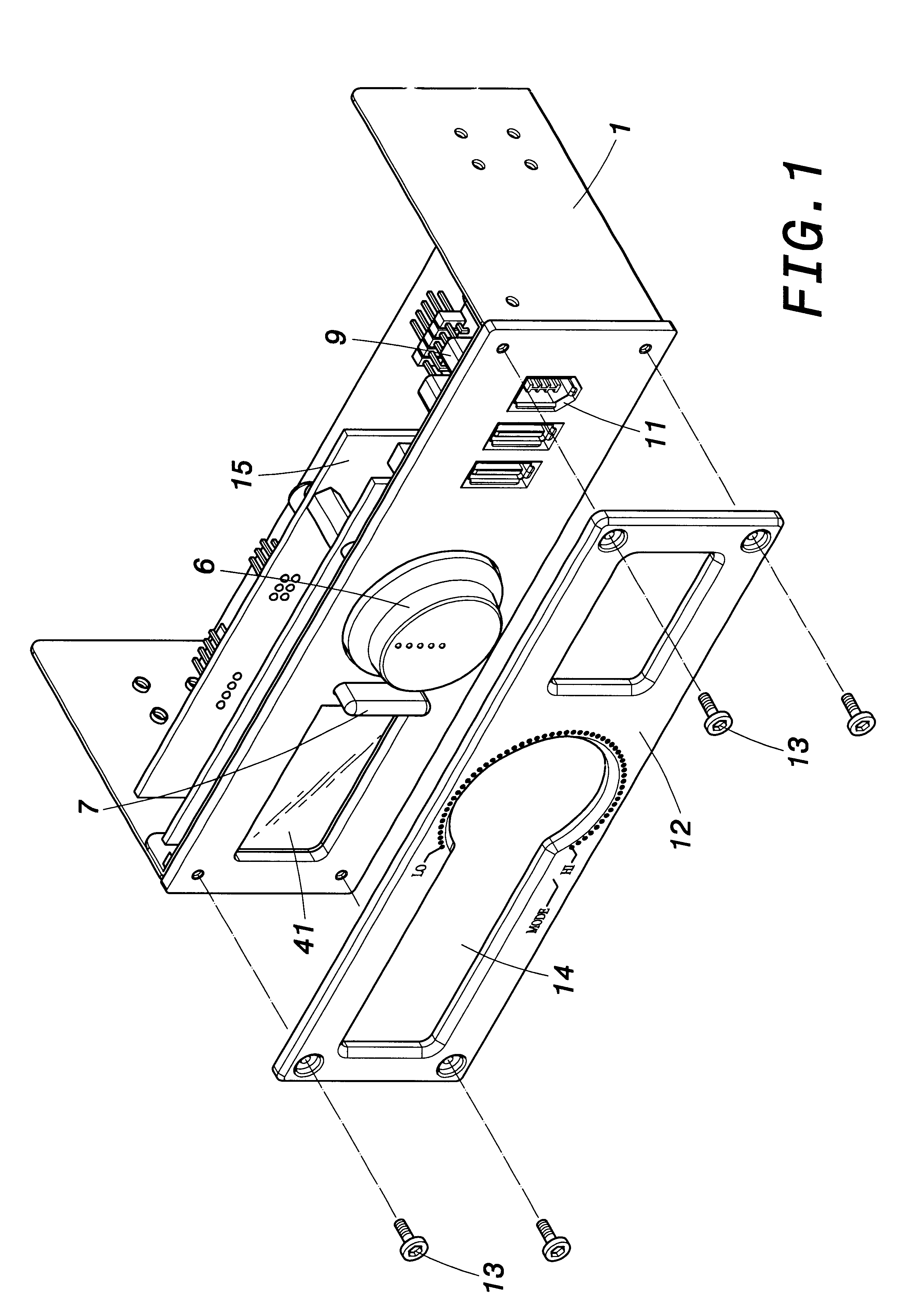 Assembly of computer peripherals