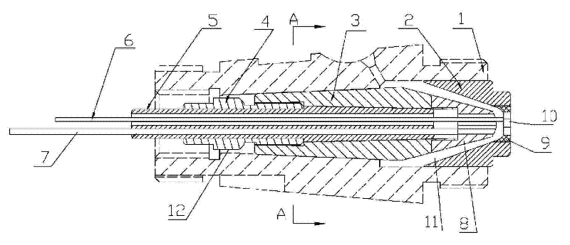 Optical fiber cabling die