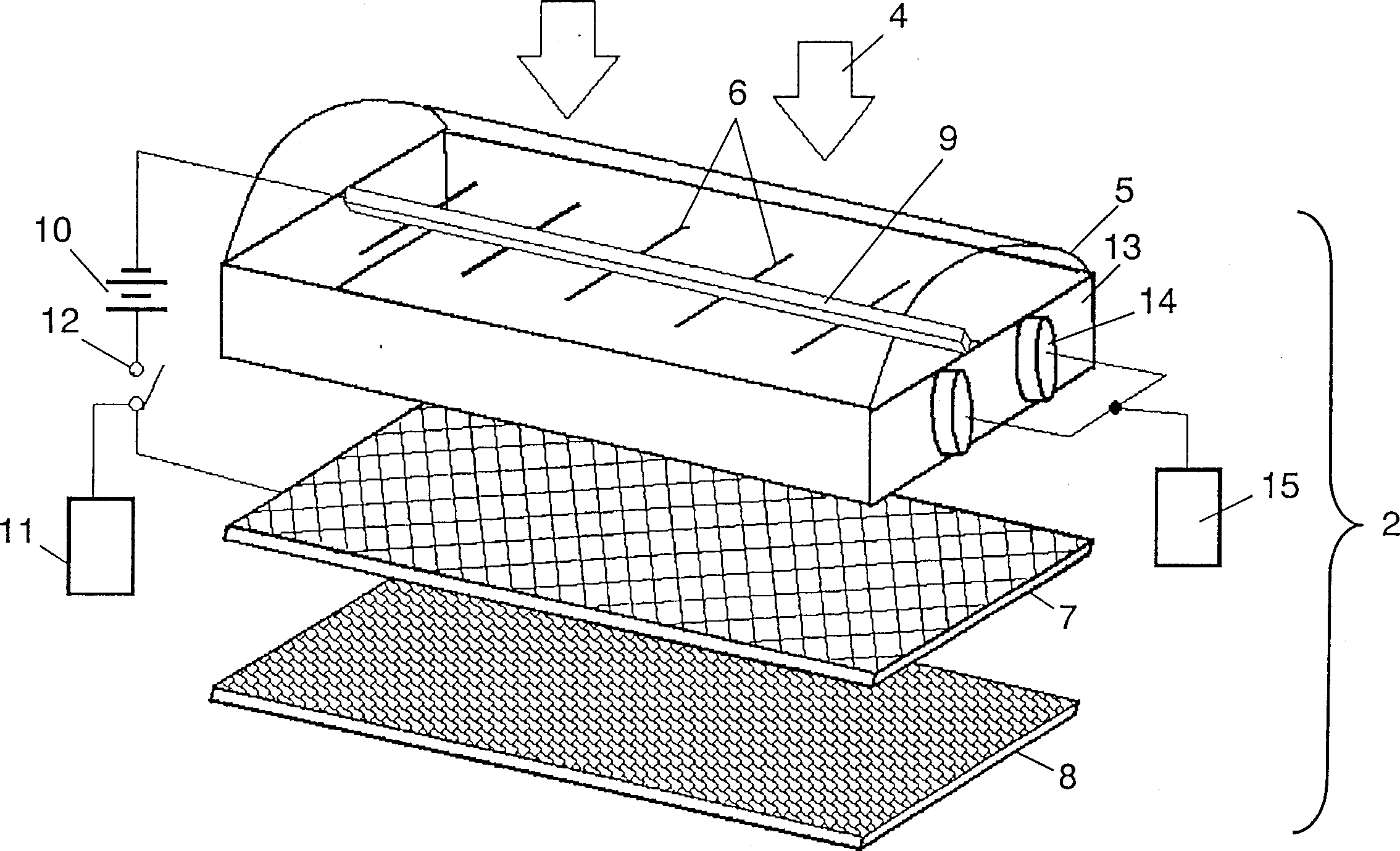 Electric dust collector and method and air supply set using the same