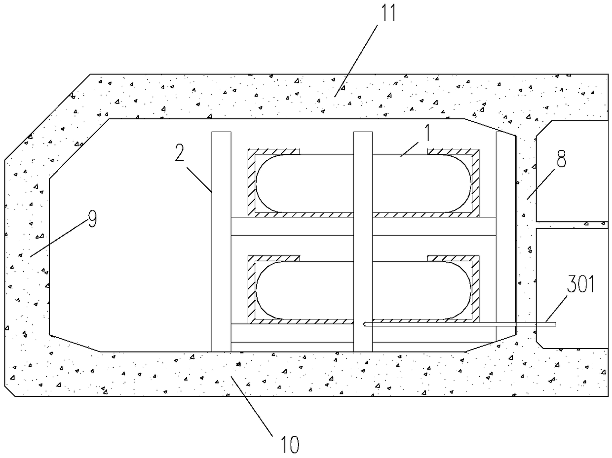 Water bag ballast method for immersed tube tunnel construction