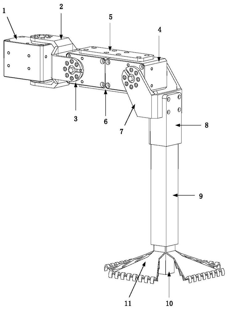 Robot feet and legs combined with dry adhesion and hooks, and robot and motion method