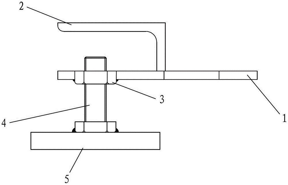 A device for fixing step-by-step ascending and descending ladders during shipbuilding