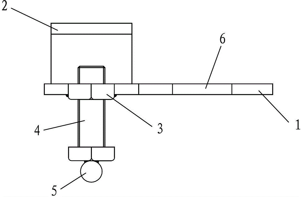 A device for fixing step-by-step ascending and descending ladders during shipbuilding