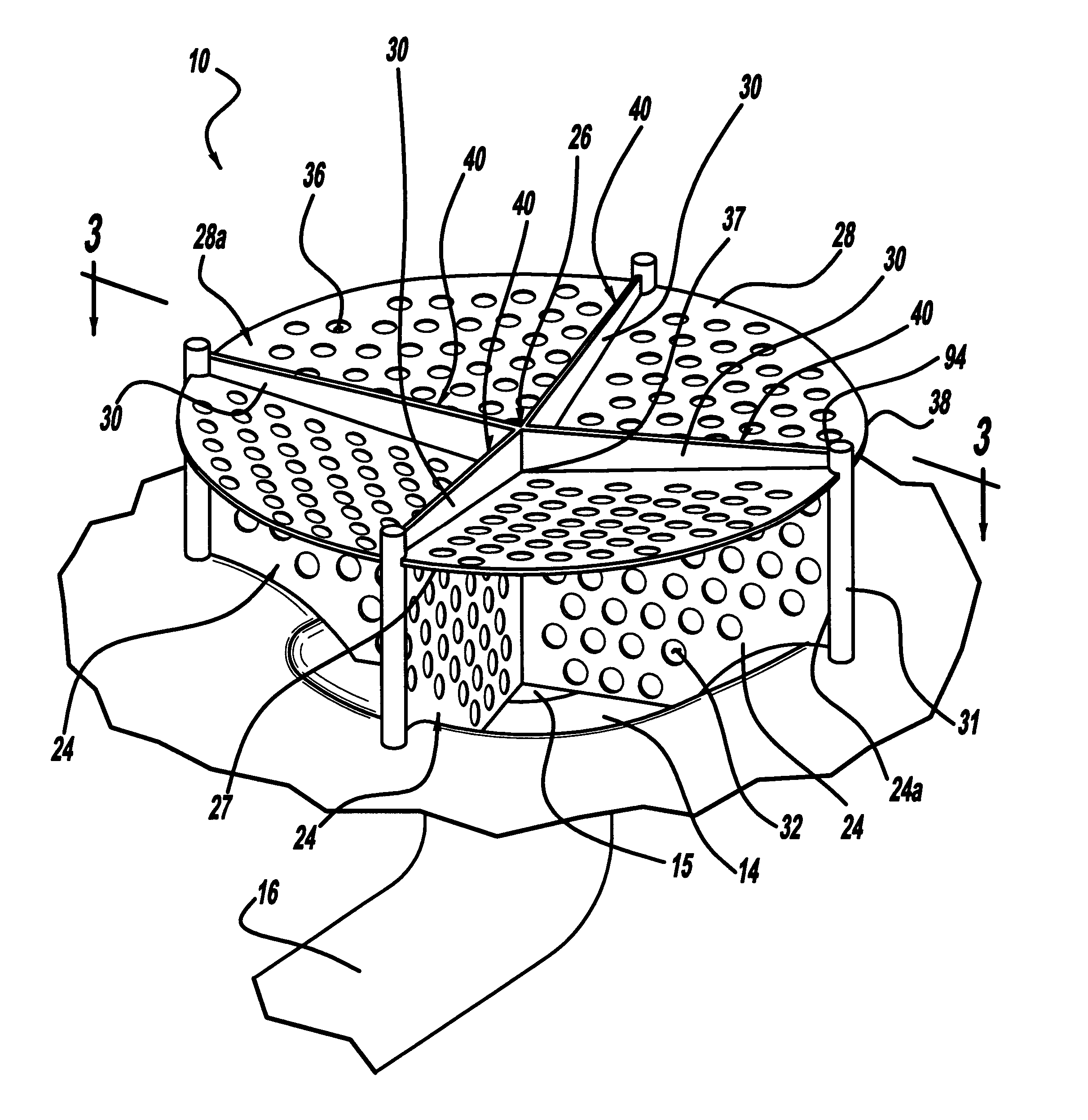 Variable-gravity anti-vortex and vapor-ingestion-suppression device