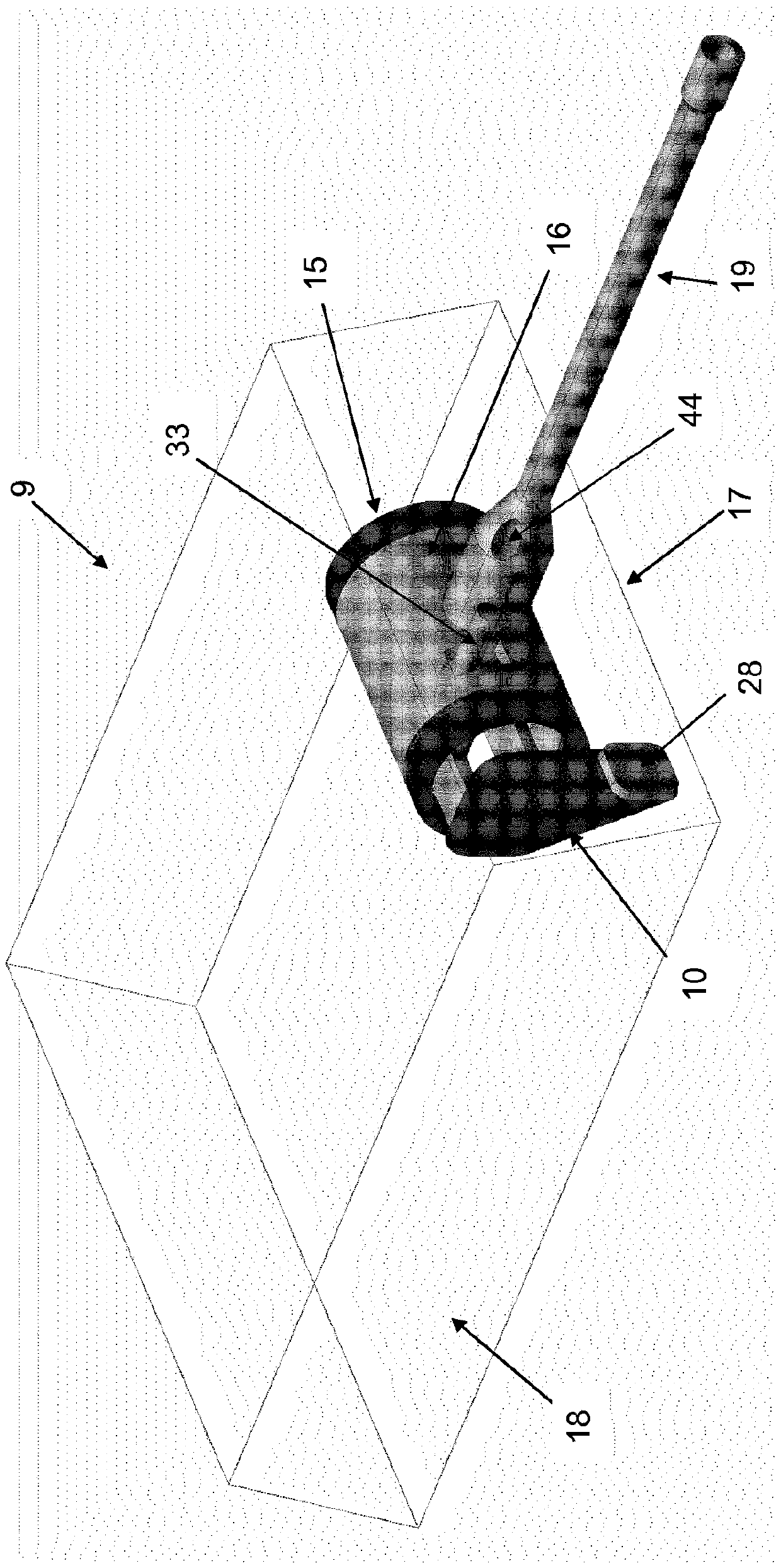Device for ejecting cartridges and/or links from a chain or ammunition strip connected to a main and/or secondary weapon