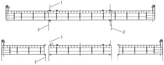 Sectional transportation and on-site butt joint process for portal frame of tire crane