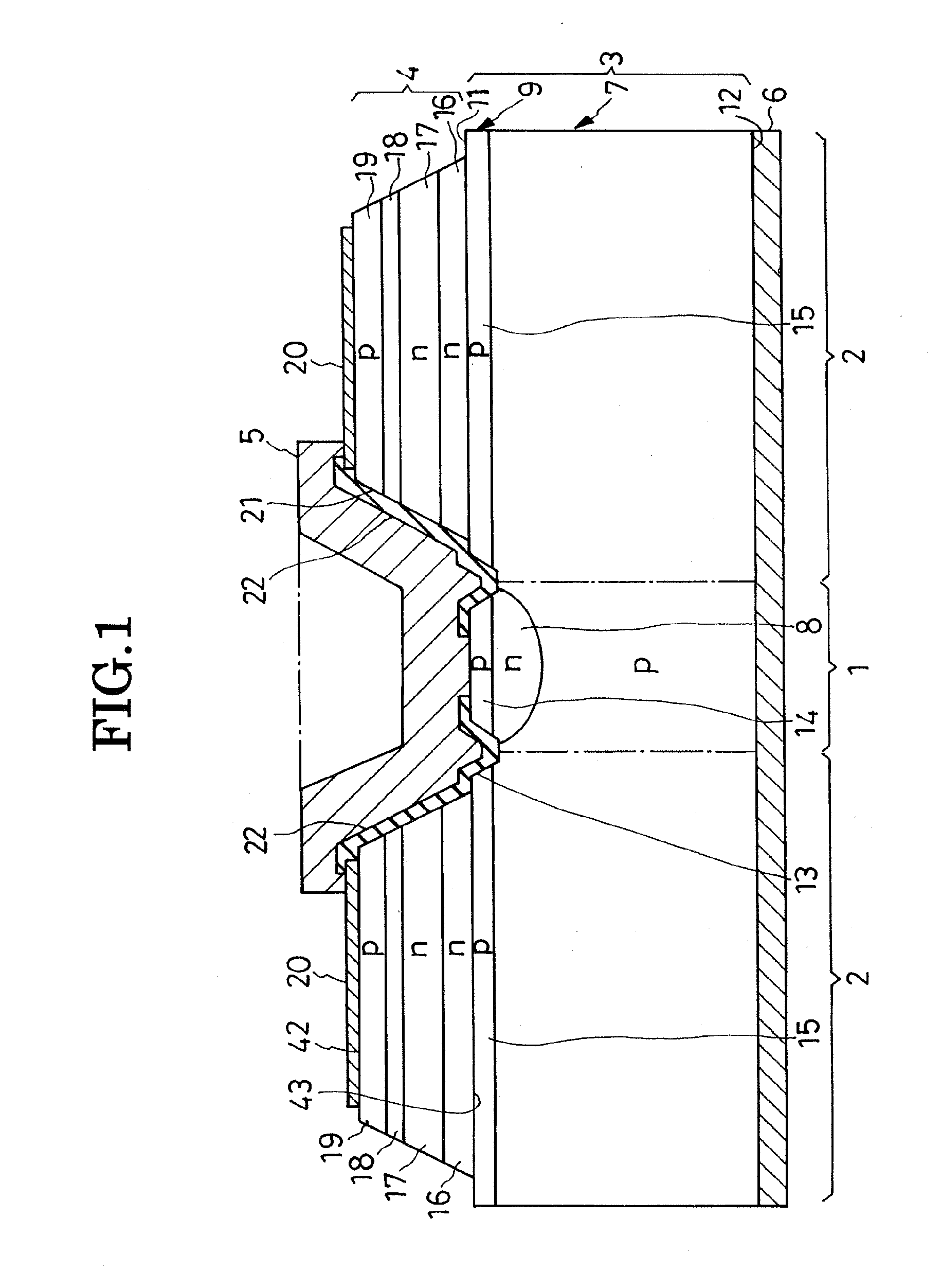 Overvoltage-protected light-emitting semiconductor device, and method of fabrication