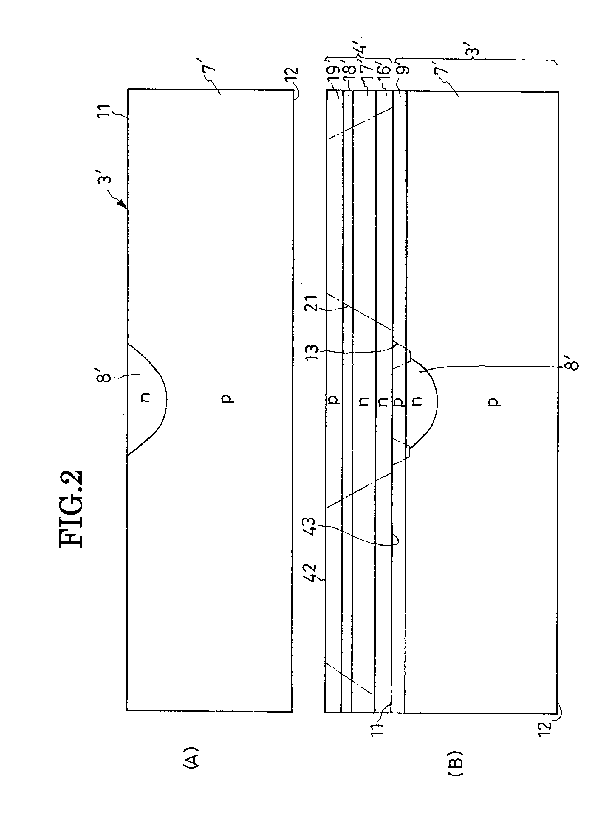 Overvoltage-protected light-emitting semiconductor device, and method of fabrication