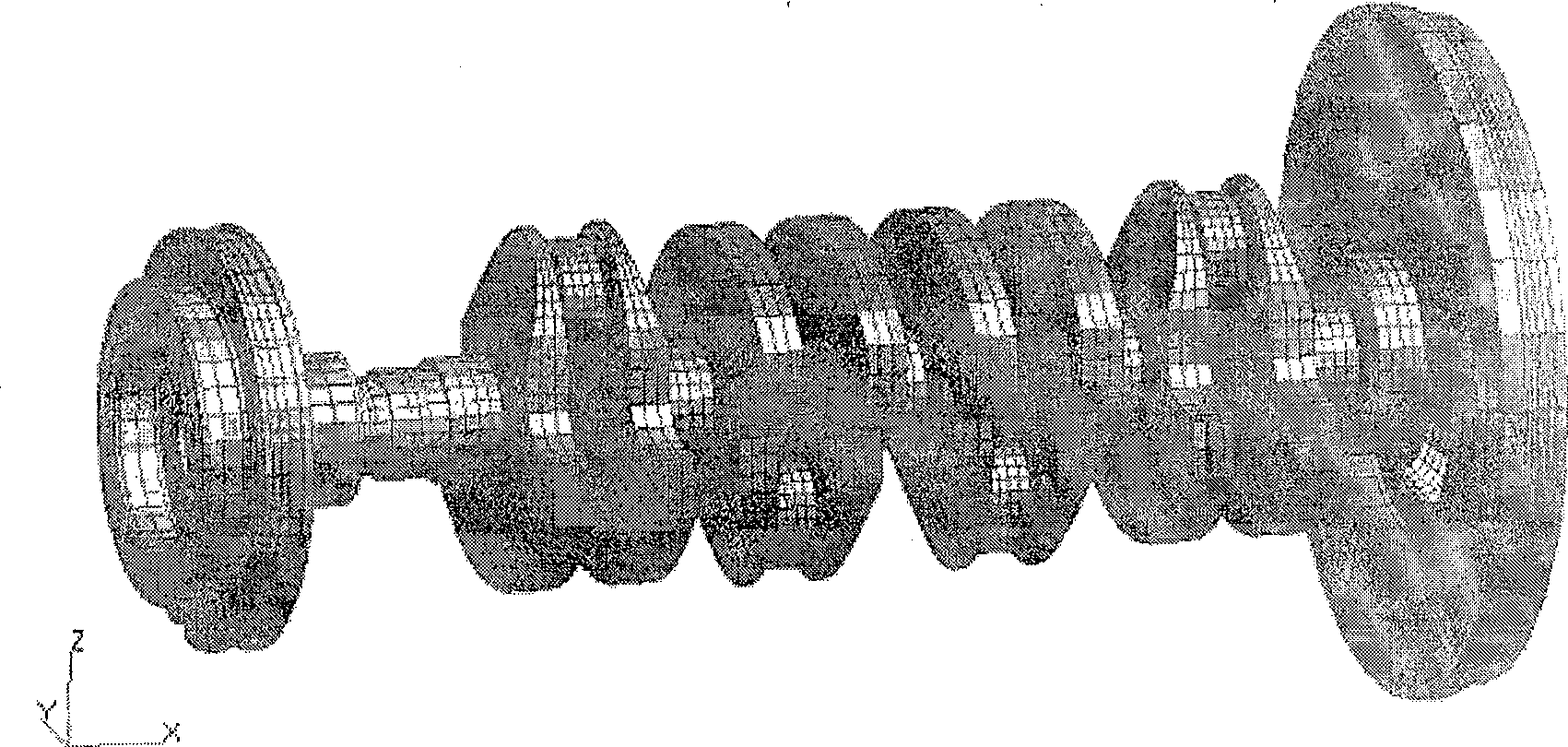 Engine crankshaft dynamic analysis method