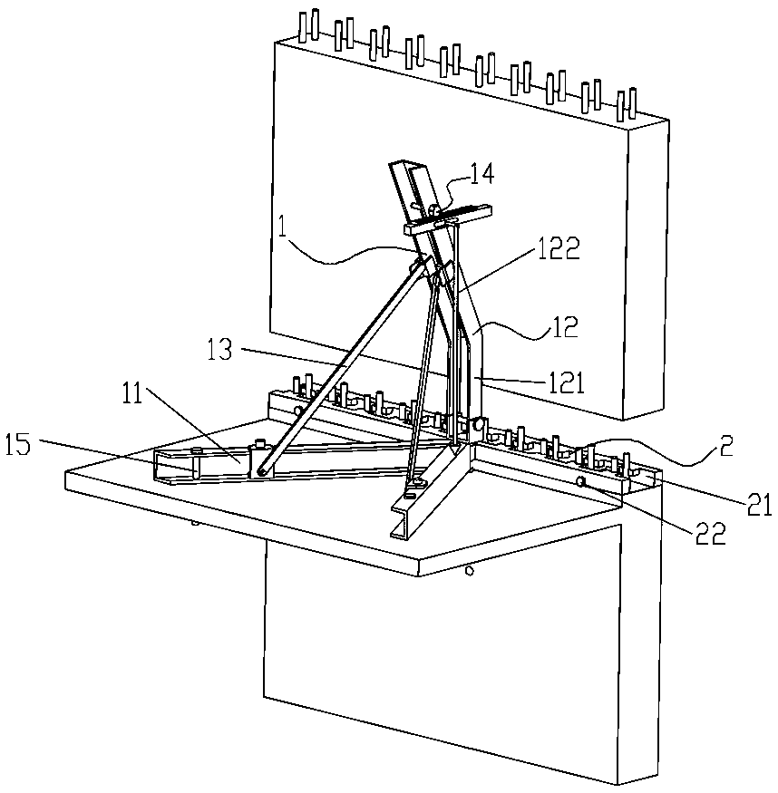 Assembled wall auxiliary mounting device and using method
