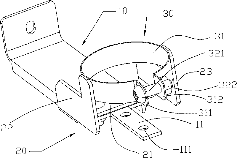 Lamp seat fixing structure