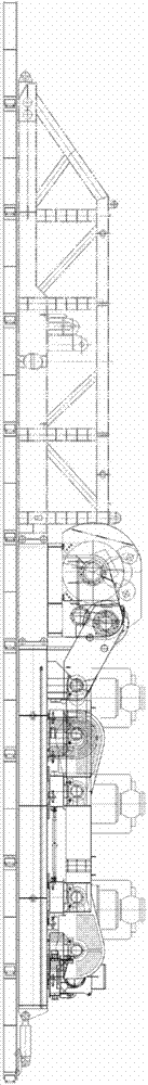 Novel whole moving device of drilling machine