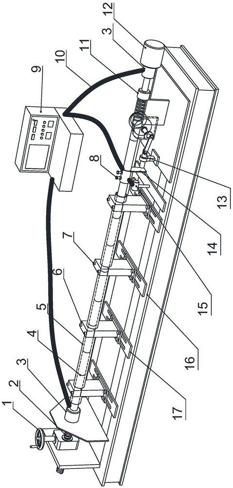 Laboratory experimental device for axial vibration and friction reduction characteristics of oil drilling string