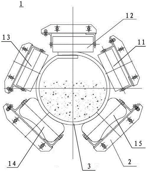 Waist-drum-shaped carrier roller set for round pipe belt conveyor