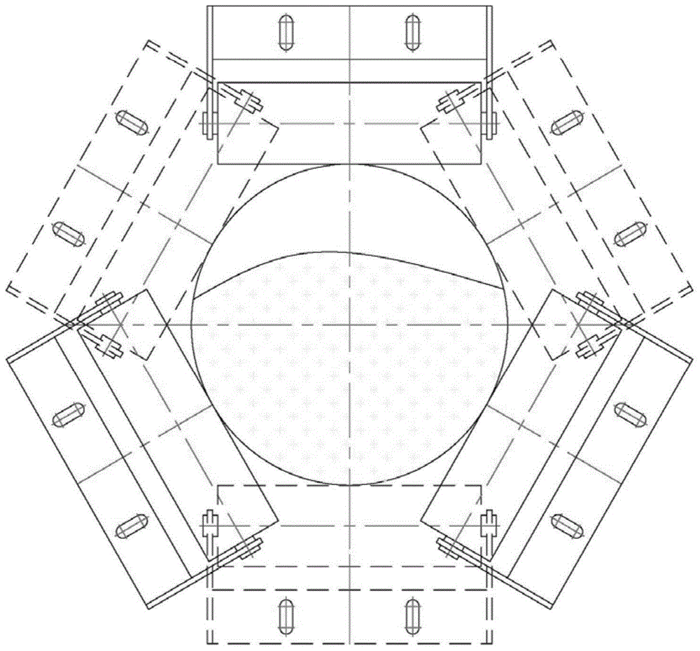 Waist-drum-shaped carrier roller set for round pipe belt conveyor