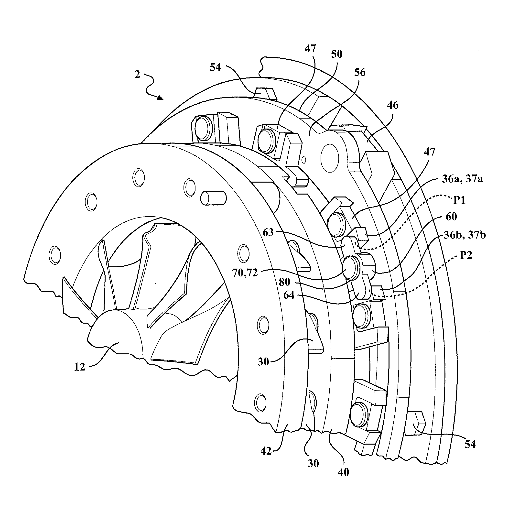 Adjustment ring damper