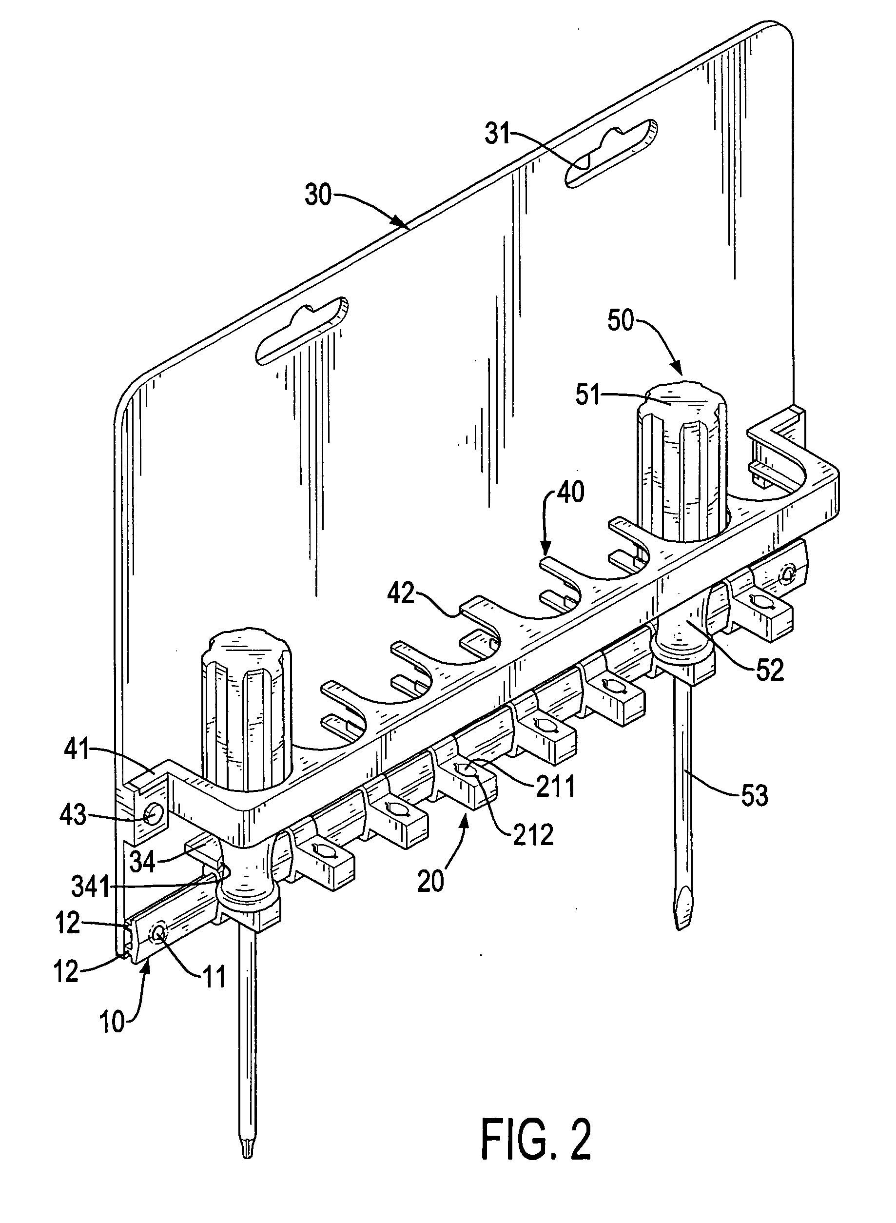 Suspending device for screwdrivers