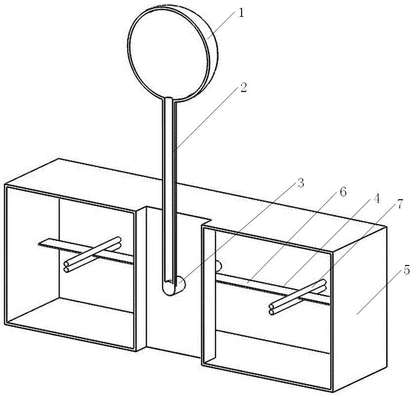 Swing ball type simple supported beam piezoelectric energy collecting device