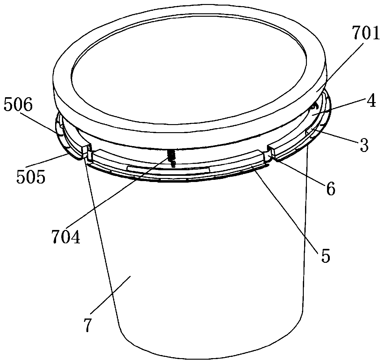 Garbage can pressing ring and garbage can