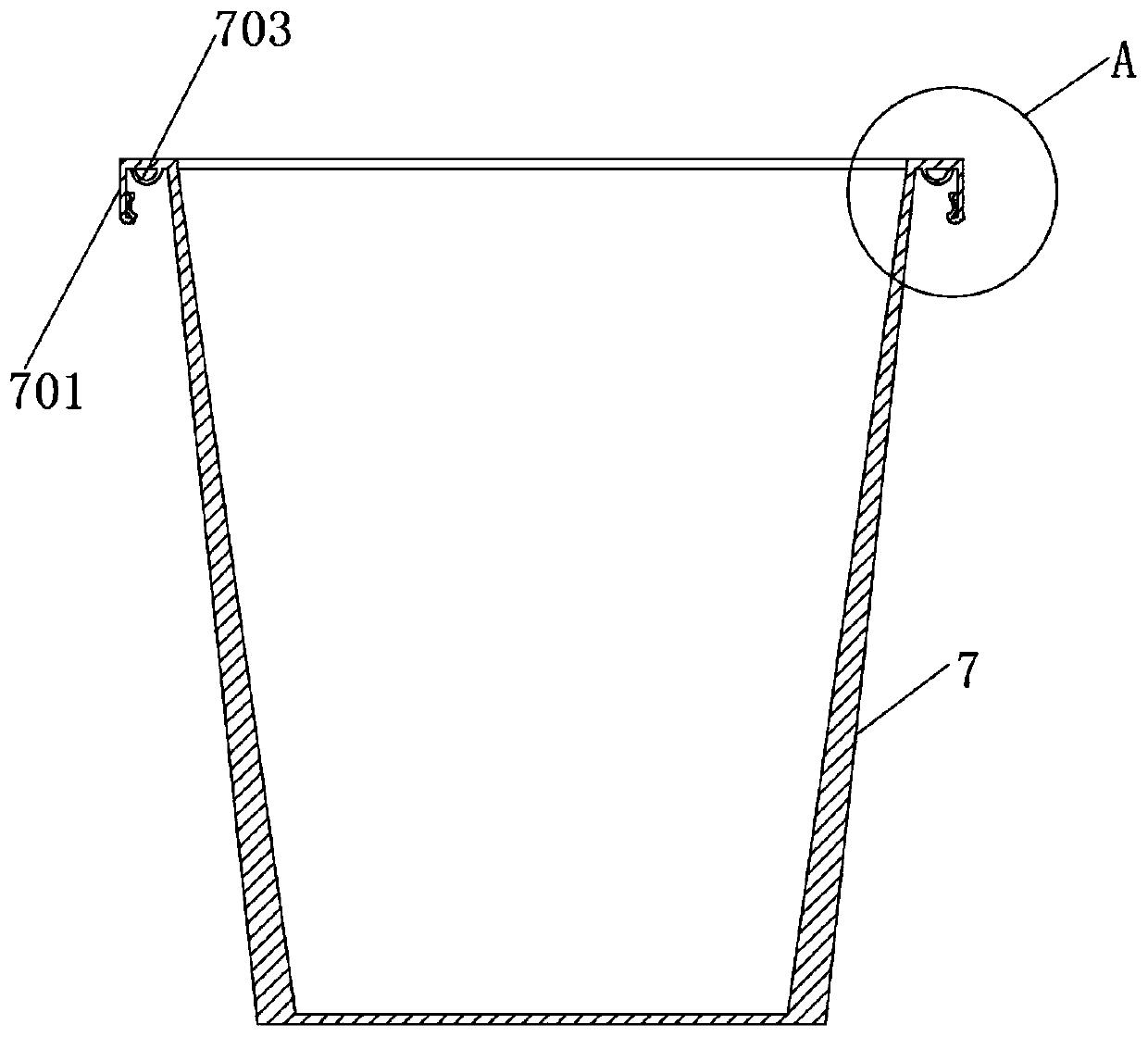 Garbage can pressing ring and garbage can