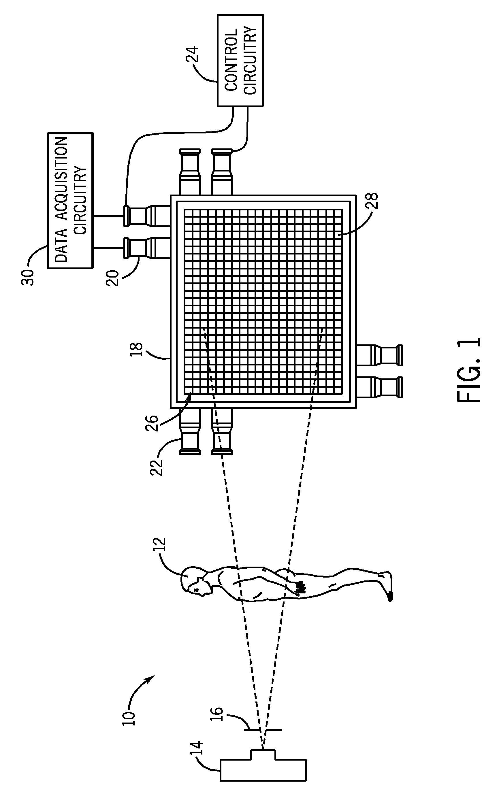 Low-noise data acquisition system for medical imaging