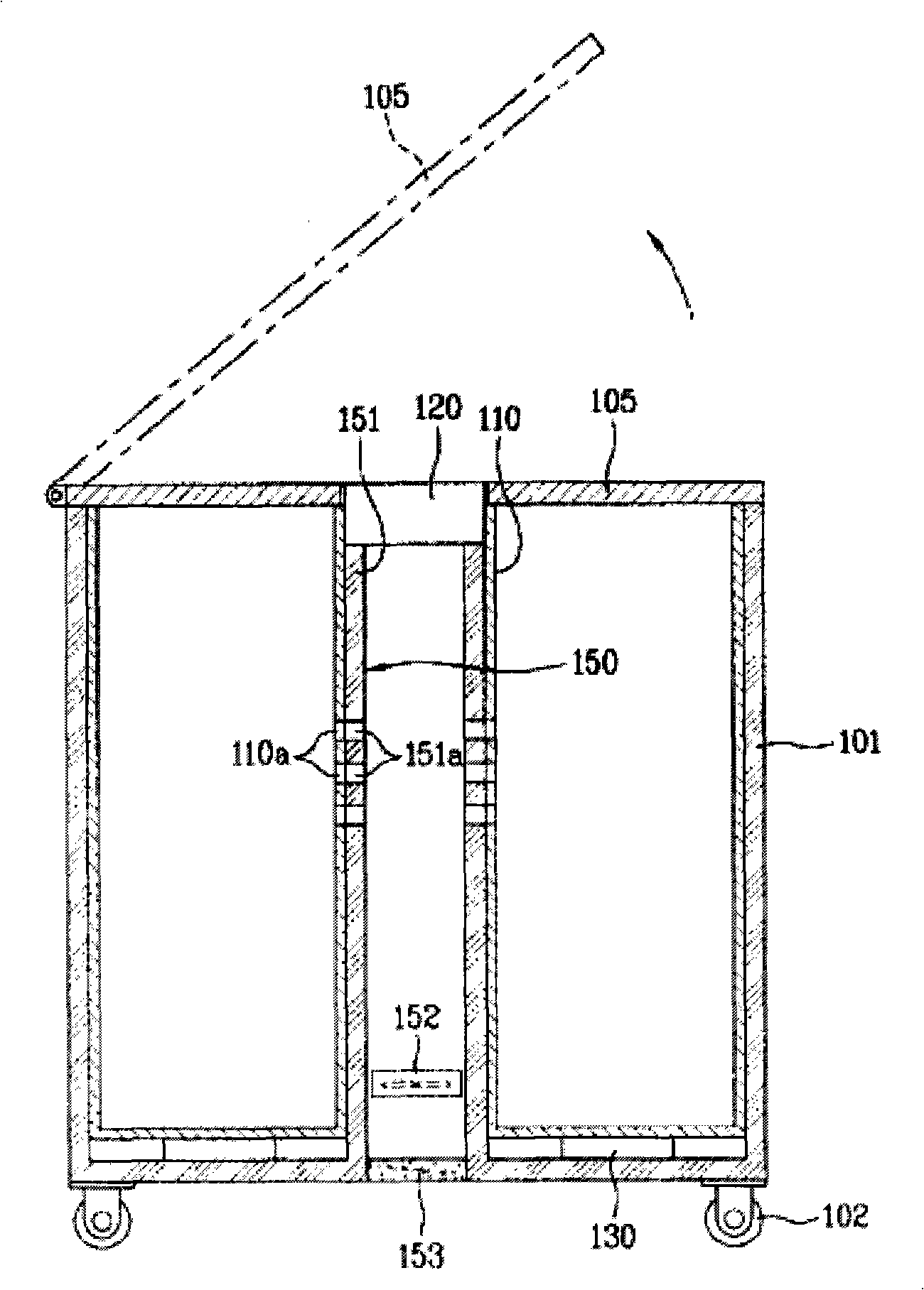 Washings storage apparatus, related clothes processing system and clothes processing method thereof